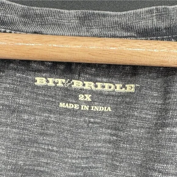 Bit & Bridle Women's Sleeveless Top 2X Gray 100% Cotton - Picture 3 of 7